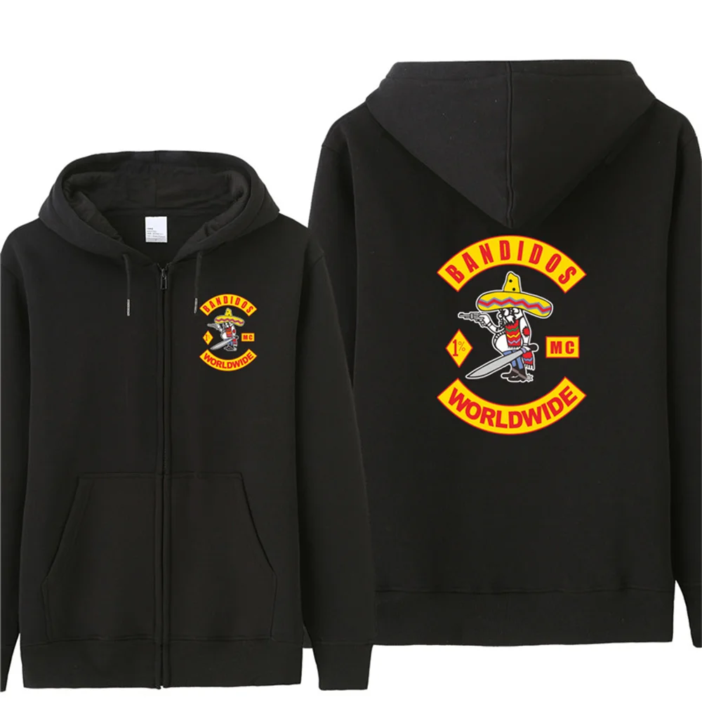 Толстовка Bandidos MC Worlwide мужские флисовые толстовки для мотоцикла и клуба толстовка