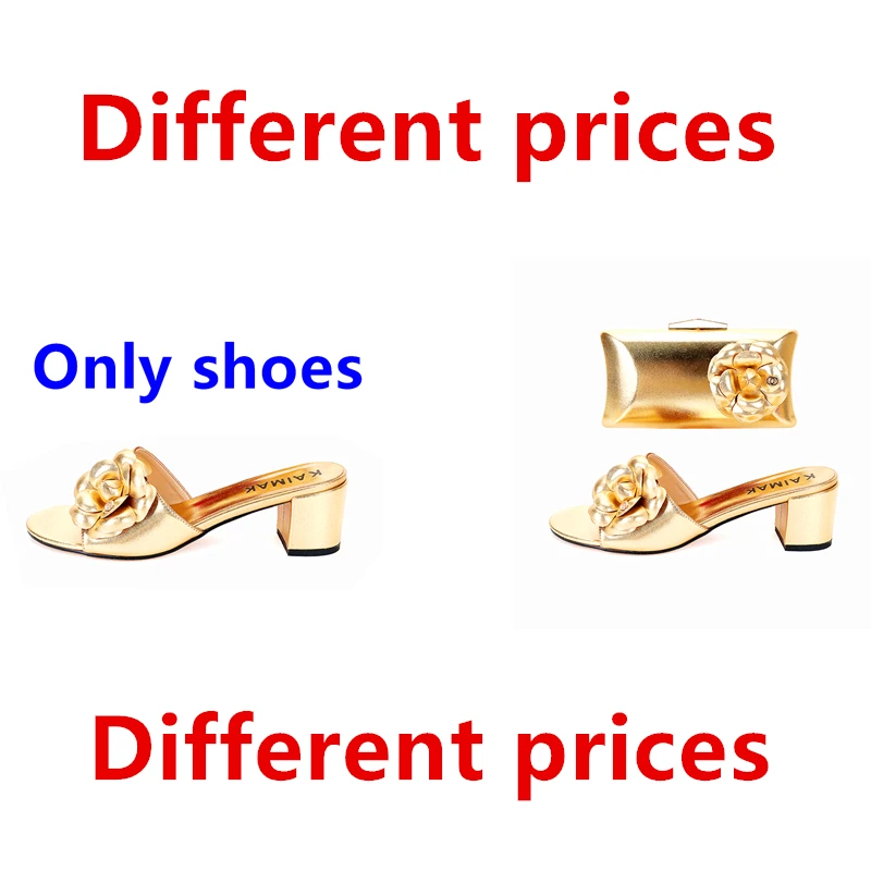 Bridal Shoe and Bag ltaly Design Wedding Party Africa Nigeria Luxury Sexy High Heel Ladie Slipper Free Shipping Can Be Wholesale