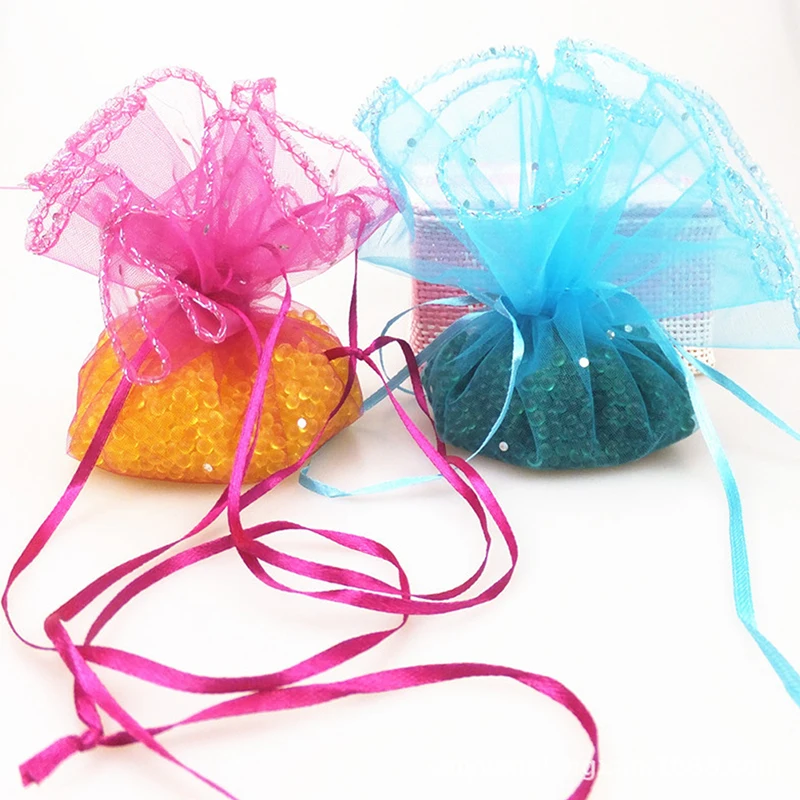 

10pcs 25cm Small Round Organza Bags Drawstring Jewelry Bags Packaging Candy Wedding Christmas Party Gift Bags Display Pouches