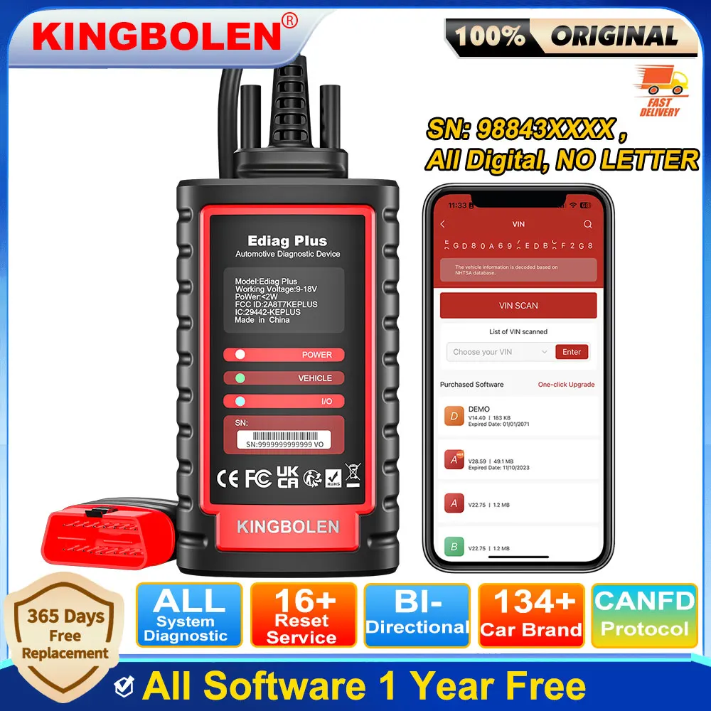 

Все цифровые последовательные номера KINGBOLEN Ediag Plus, инструмент для диагностики всей системы CANFD, двунаправленный, 1 год, бесплатное обновление PK Thinkdiag