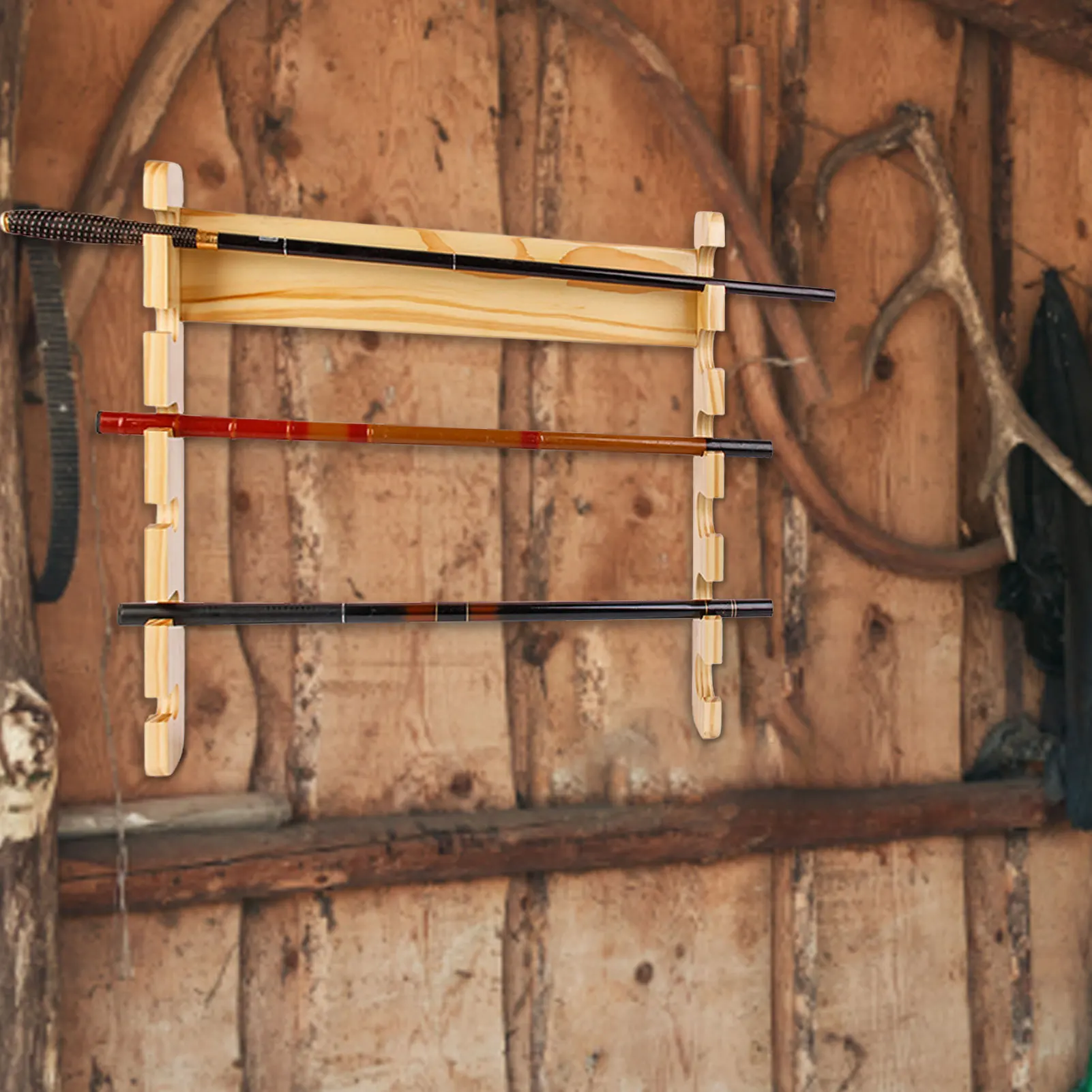 

Fishing Rod Holders Portable 6 Fishing Pole Holder For Garage Easy To Assemble Durable Material All Mount Rods Organizer Storage