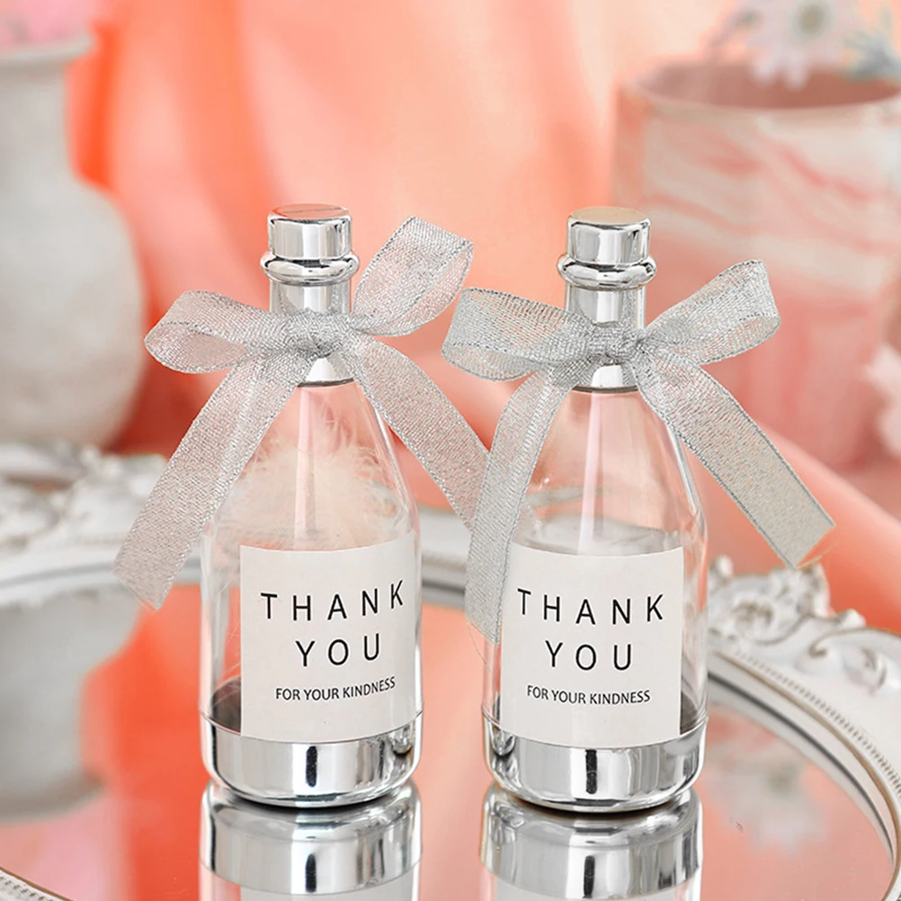 

Champagne Boxes Candy Bottle Box Wedding Party Bottles Favors Mini Favor Gift Treat Shower Container Bridal Plastic Jars