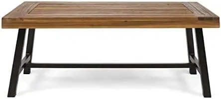 

Acacia Wood Coffee Table, Sandblast/Rustic Metal