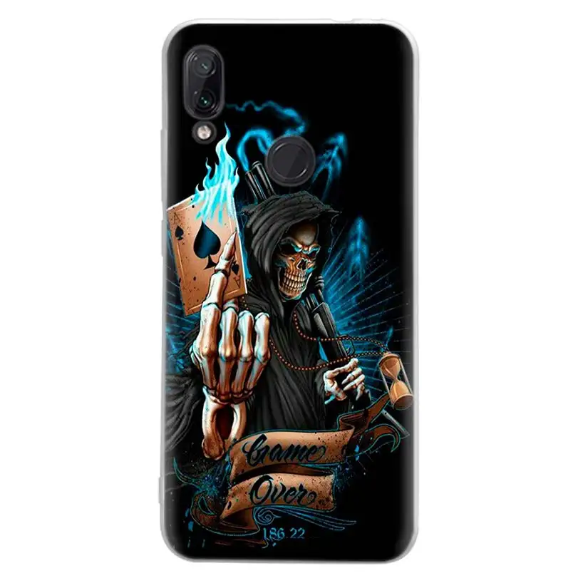 Чехол Grim Reaper Skull Skeleton для телефона Xiaomi Poco X3 NFC X4 M3 M4 Pro M2 F3 F2 F1 Mi Note 10 Lite A1 A2 A3 CC9E GT Coque Cov