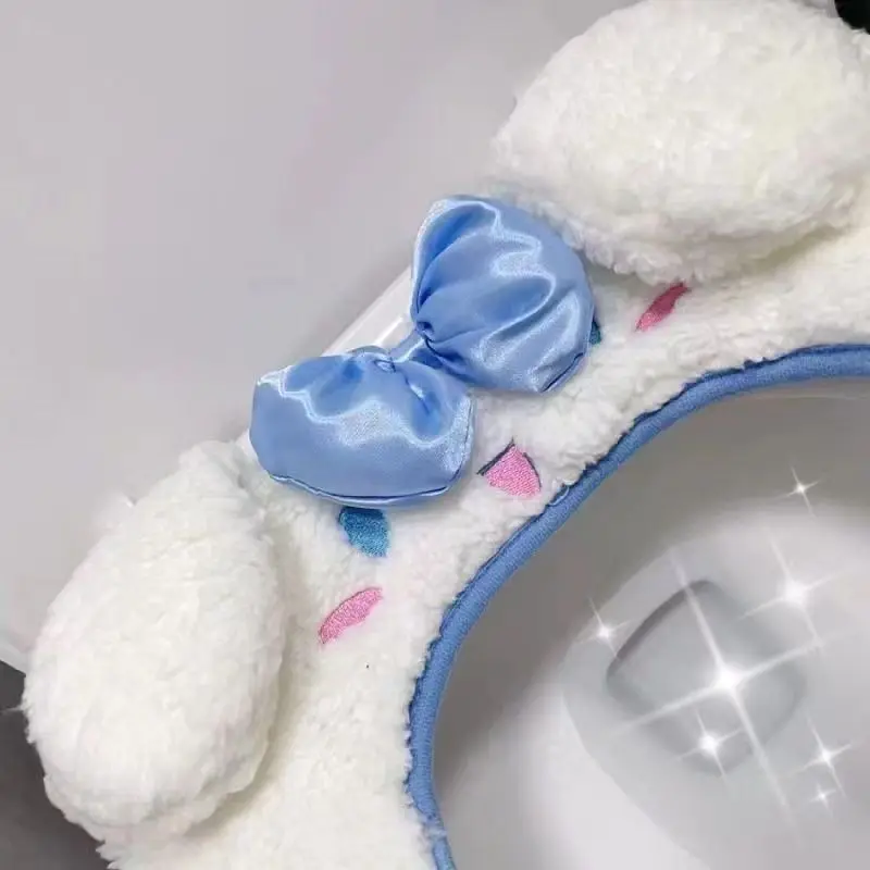 Kawaii Sanrio подушка для сиденья унитаза Cinnamoroll аниме мультфильм милая красота теплые