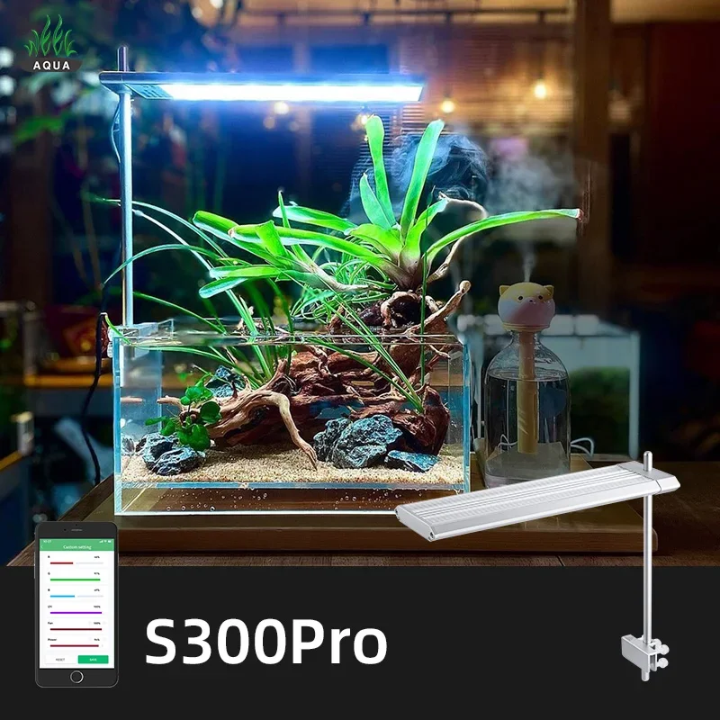 2023 НОВЫЙ светильник для аквариума управление через приложение RGB + УВА освещение