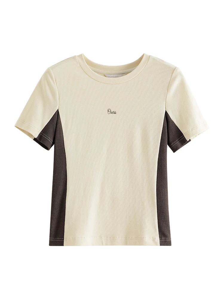 ZIQIAO женская футболка в спортивном ретро-стиле с коротким рукавом лето 2024 новый