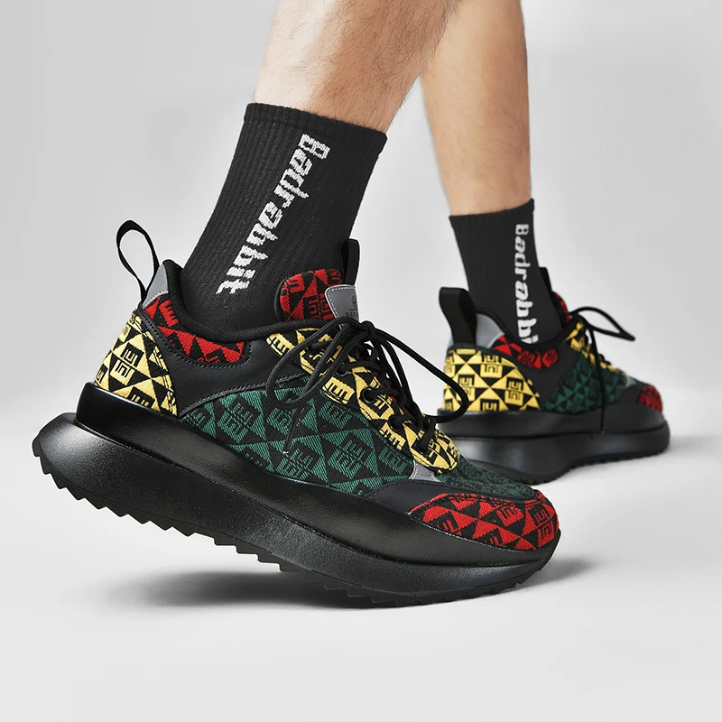 Men's Sports Training Shoes Outdoor Anti-skid Wear-resistant Sports Shoes Men's Sports Shoes Running Shoes Plaid Light Size 39-4