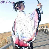 anime demon slayer cosplay costume kimono female wig for carnival