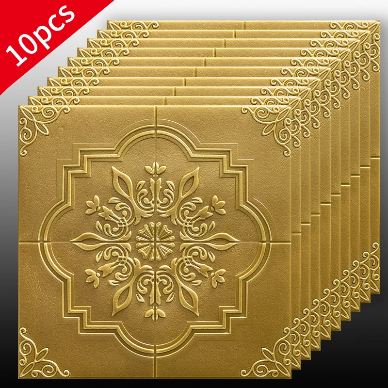 

3d wall sticker 70*70cm Self-Adhesive 3D Wall Stickers Waterproof DIY Foam Brick Wall Paper TV Backdrop Decor Marble Wallpaper