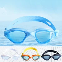 adult hd anti fog goggles high quality full frame large view swimming glasses silicone cord adjustable goggles