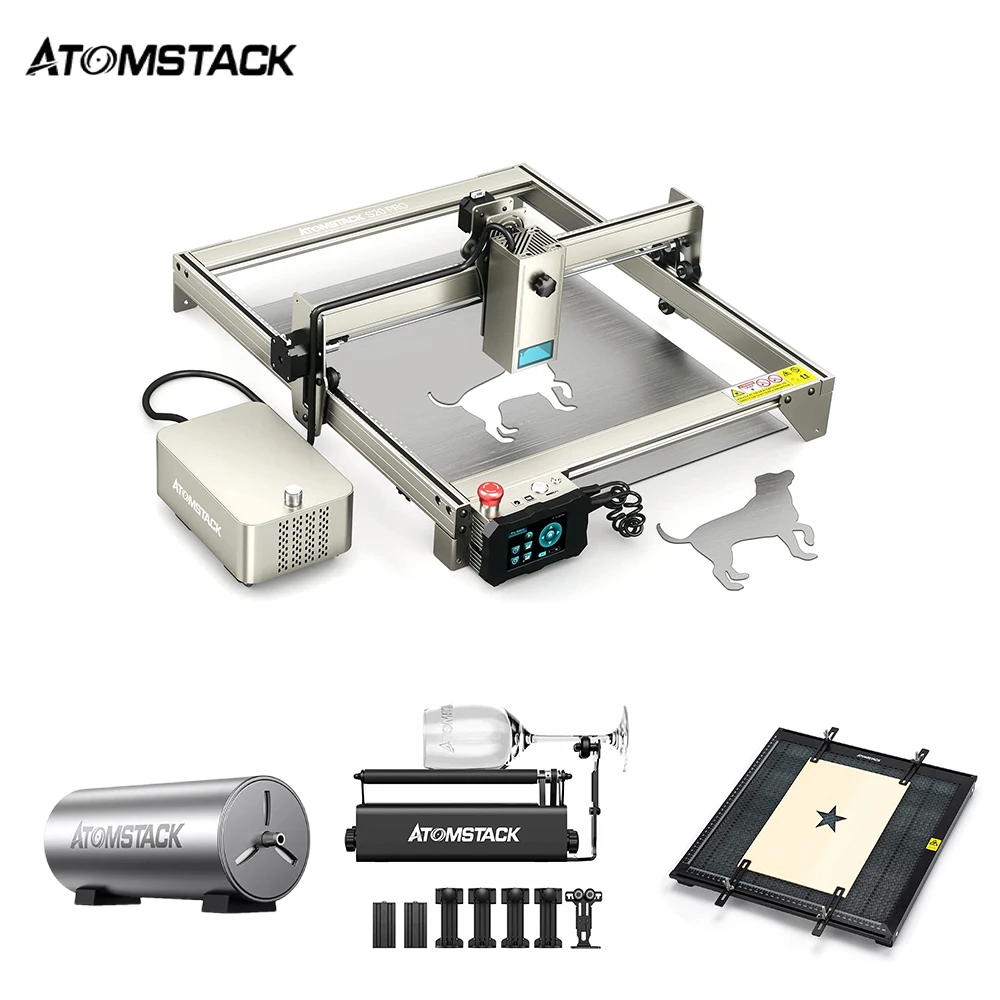 

ATOMSTACK X20 S20 PRO 130W Laser Engraving Laser Power CNC Desktop Engraver Support Offline Engraving Built-in Air Assist