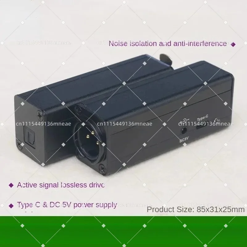 Фото Оптический цифровой аудиоконвертер SPDIF в AES XLR для CD, DAC, DAT, активных мониторов и акустических систем №4