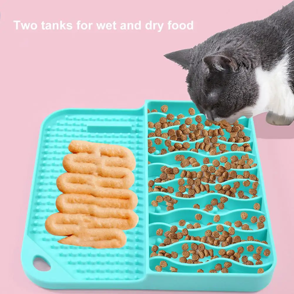 

Convenient Lick Mat BPA-Free Food Grade Dog Cat Silicone Licking Pad Dishwasher Safe Pet Food Mat Home Use