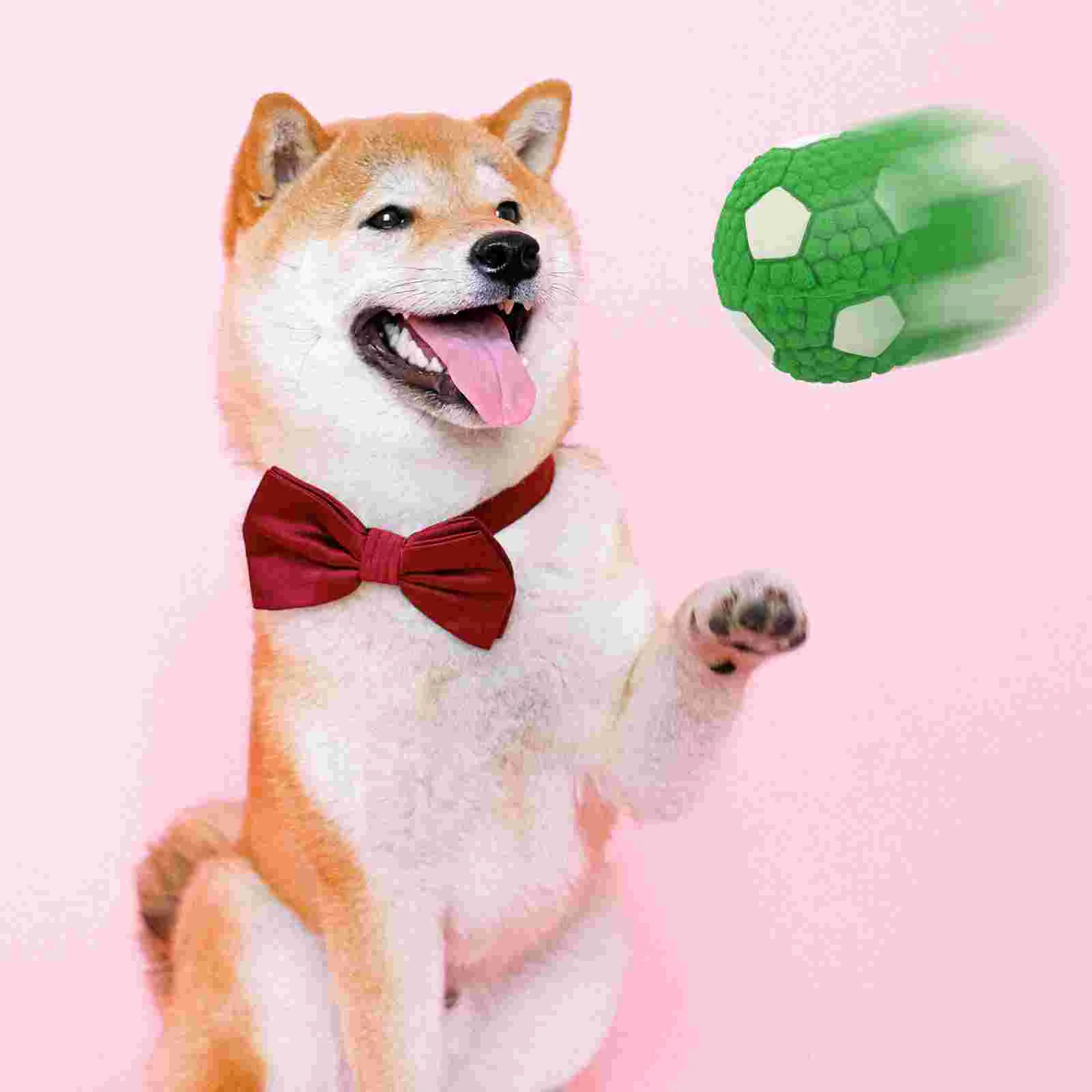 

Ball For Dogs Squeaky Football Balls Soccer Corgi Puppy Balls Chew Rubber Small Dogs