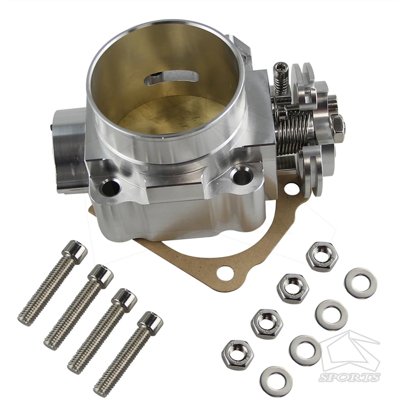 

70MM Aluminum Throttle Body Fits For Mitsubishi Lancer 4G63 EVO 1 2 3 Turbo S90 1992-1995 Silver