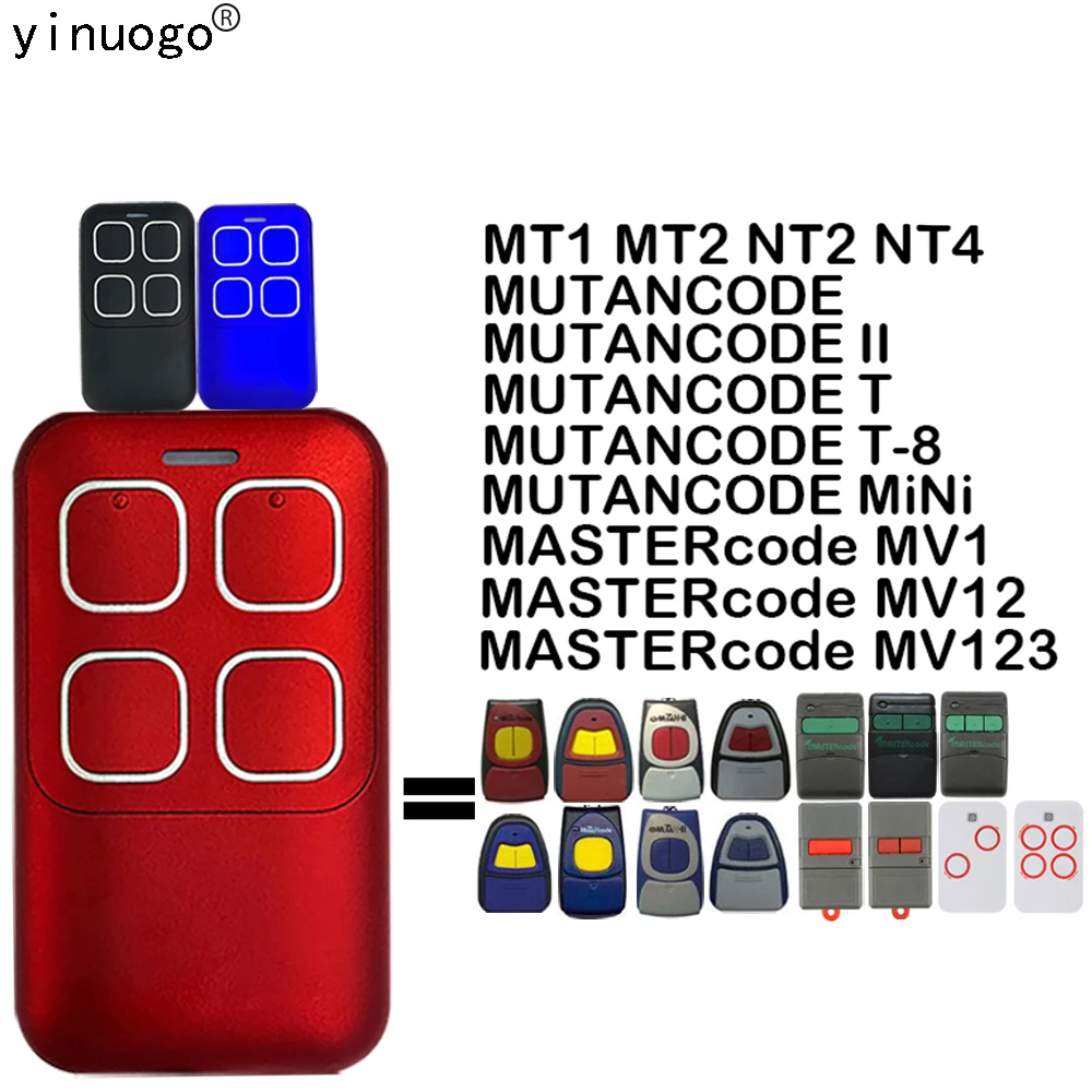 

MASTERCODE MV1 MV12 MV123 Remote Control MT1 MT2 NT2 NT4 MUTANCODE Garage Door Command Gate Opener Wireless Transmitter