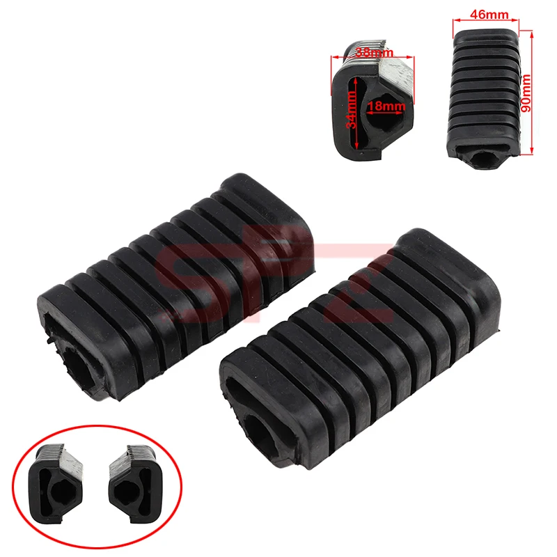 

1 Pair Rubber Nonslip Footrest Pedal Foot Peg Cover for Honda WY125 WY 125