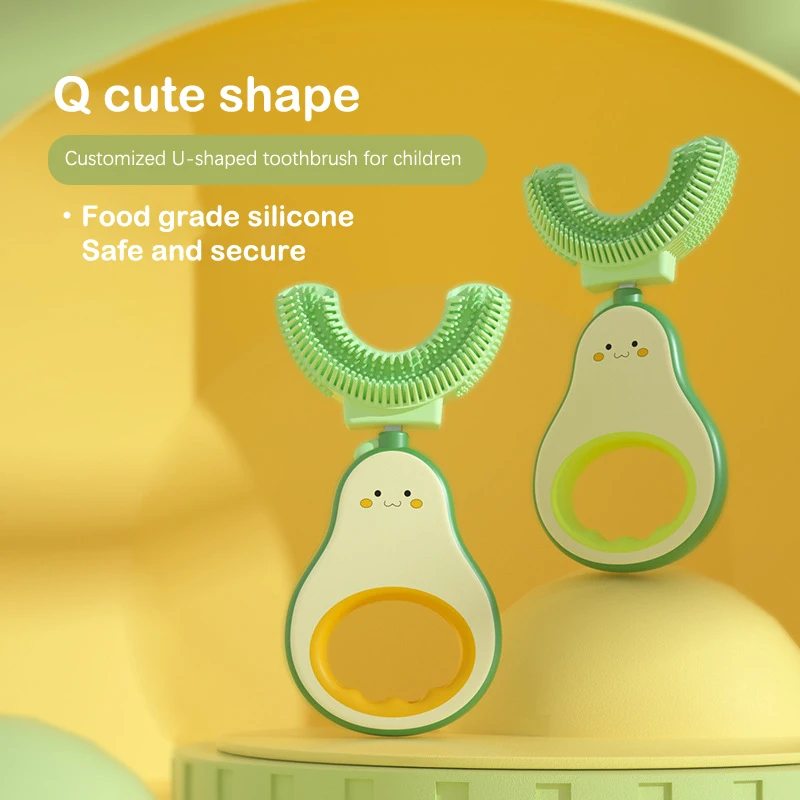 

1Pc Baby Toothbrush Child Kids Manual U Shape Tooth Brush To Clean The Mouth Boy Girl Silicone Teeth Oral Care Cleaning Tool