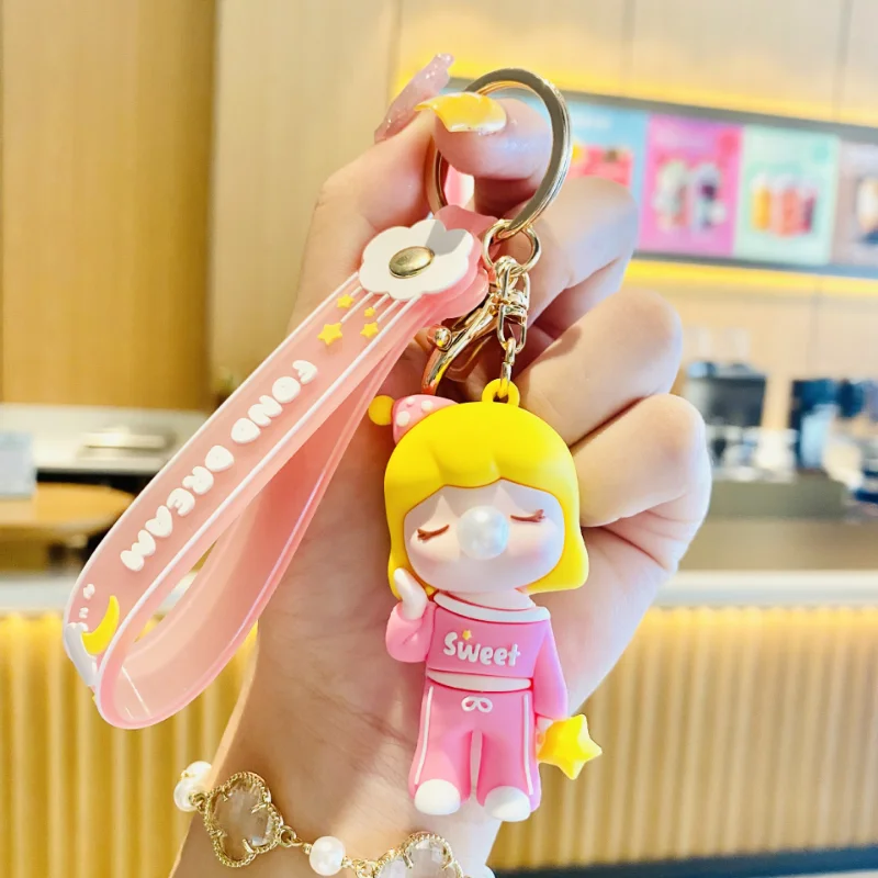 

Men's Car Cute Creative Exquisite Cartoon Dream Baby Keychains Resin Fashion Women's Bag Pendant Jewelry Ornaments Key Chains