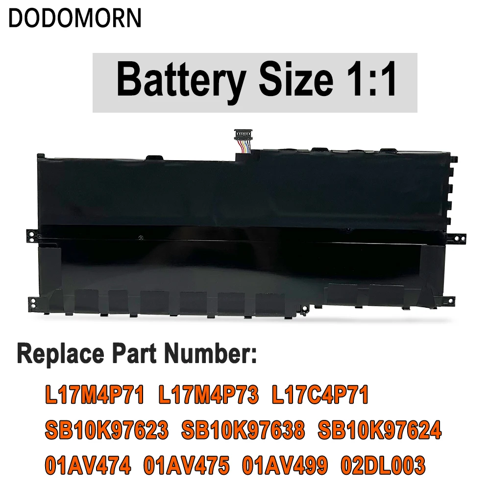 DODOMORN 100% новый аккумулятор для ноутбука L17C4P71 L17M4P71 Lenovo ThinkPad X1 YOGA GEN 3 2018 01AV475 SB10K97623