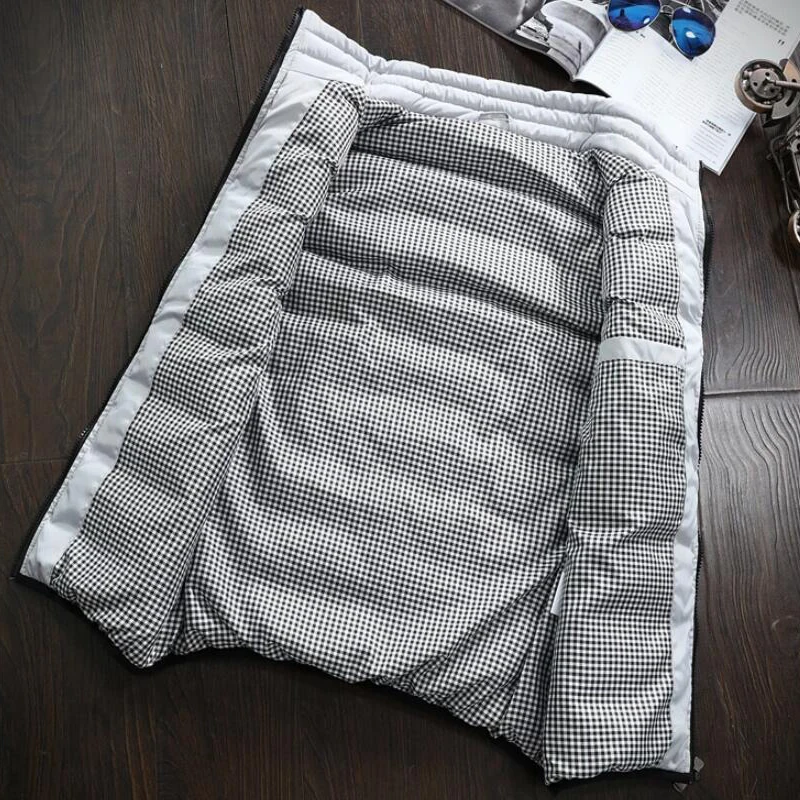 New HAZZYS high-quality men's winter thermal jacket windproof vest jacket fashion trend thickened cotton-padded jacket