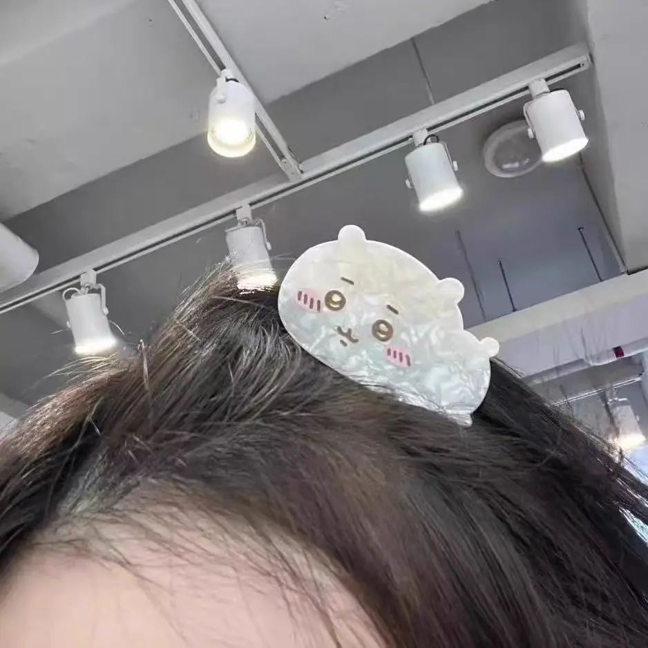 Chiikawa Hachiware うさぎ髪爪クリップ女性ガールズバレッタカニヘアピンサメクリップポニーテールヘアピン帽子アクセサリー