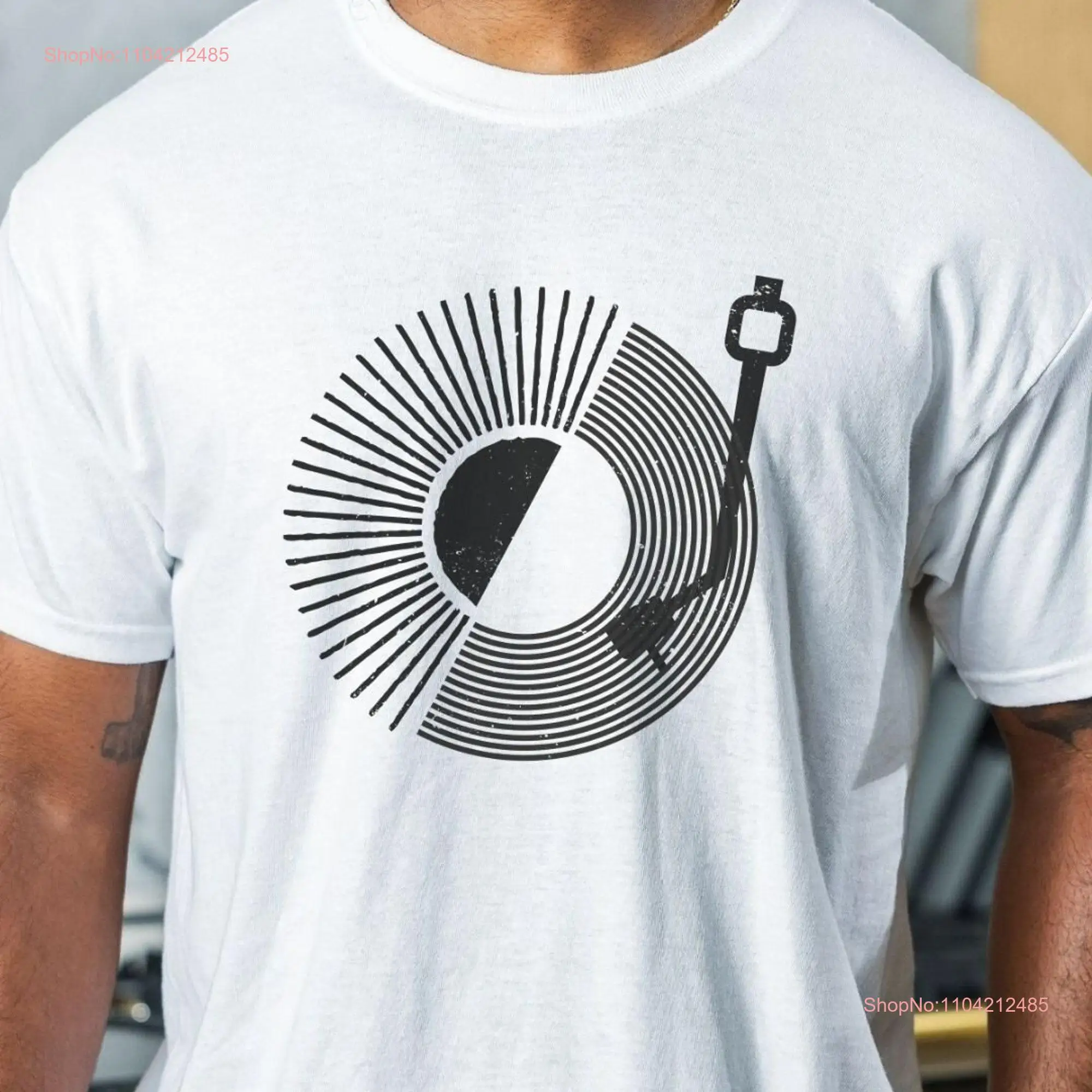 Vinyl Record T shirt Collector Classic Lp Lover Sun Vintage Music long or short sleeves