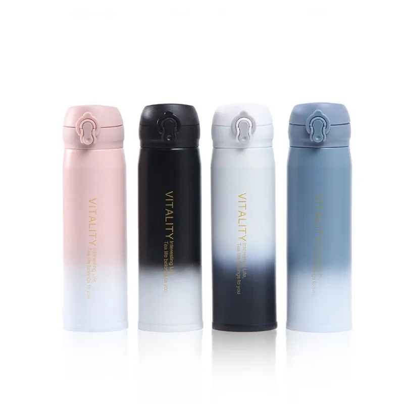 

500ml Gift Bouncing Cup Lid Portable Double Wall Thermos Cup