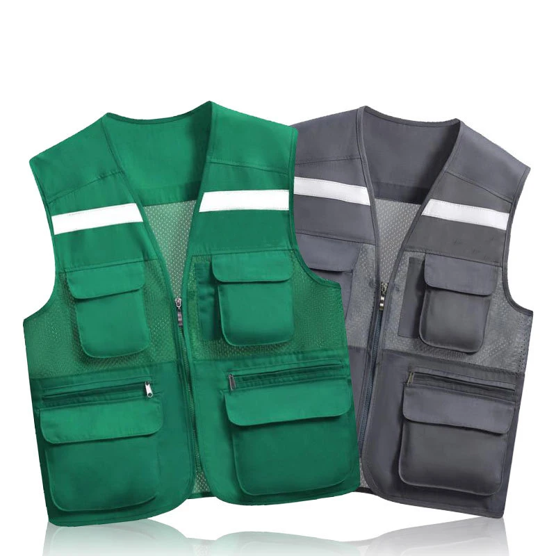 

8 цветов, 3 размера, жилет для рыбалки, жилет для рыбалки с несколькими карманами, жилет для рыбалки, уличный жилет, Светоотражающий Жилет для ...