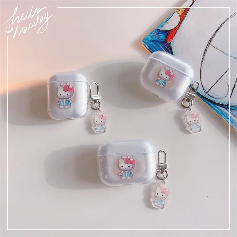 

Fashion Cartoon Cute KT Cat AirPods 3 Case Apple AirPods 2 Case Cover AirPods Pro Case IPhone Earphone Accessories Air Pod Case