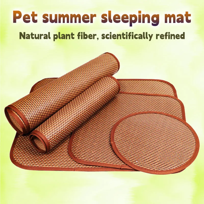 Охлаждающий коврик из ротанга, квадратная круглая подставка для домашних животных, кошек, кроватей, диванов, дышащий, для сна
