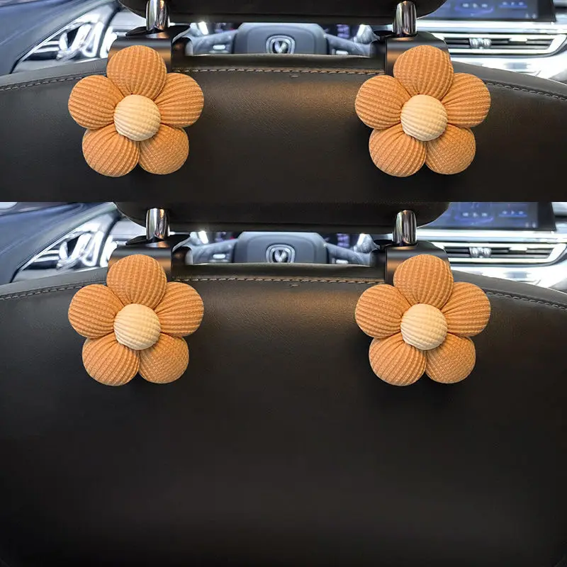 

4 шт., крючок для спинки автомобильного сиденья, милые цветы, аксессуары для салона автомобиля, крючок для подголовника сиденья, органайзер для автомобильного сиденья