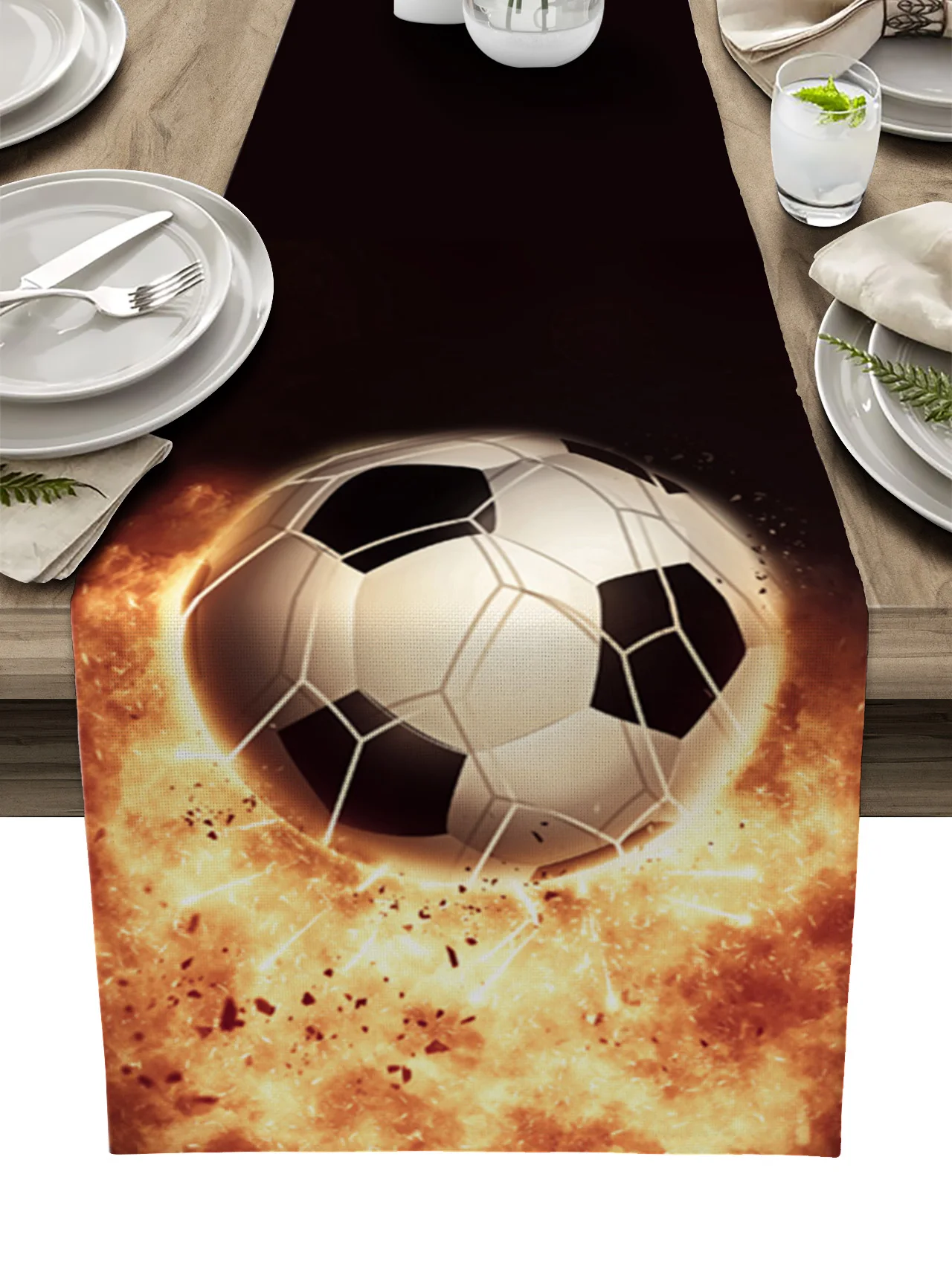 

Flame Football Sport Athletics Coffee Table Decor Home Decor Farmhouse Rustic Decor Kitchen Dining Table Decor