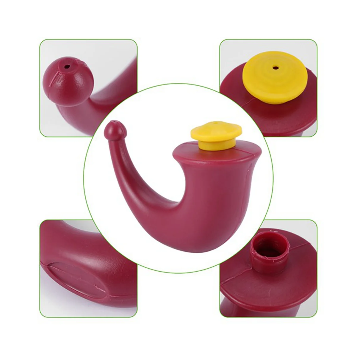 2 шт. система промывки носа для йоги Neti Pot сини орошения пазух 200 мл