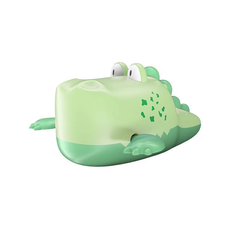 HX5D Wind-Up Crocodile Toy Baby Shower Play Cartoon Row Boat Bathtub Accs Child Favor