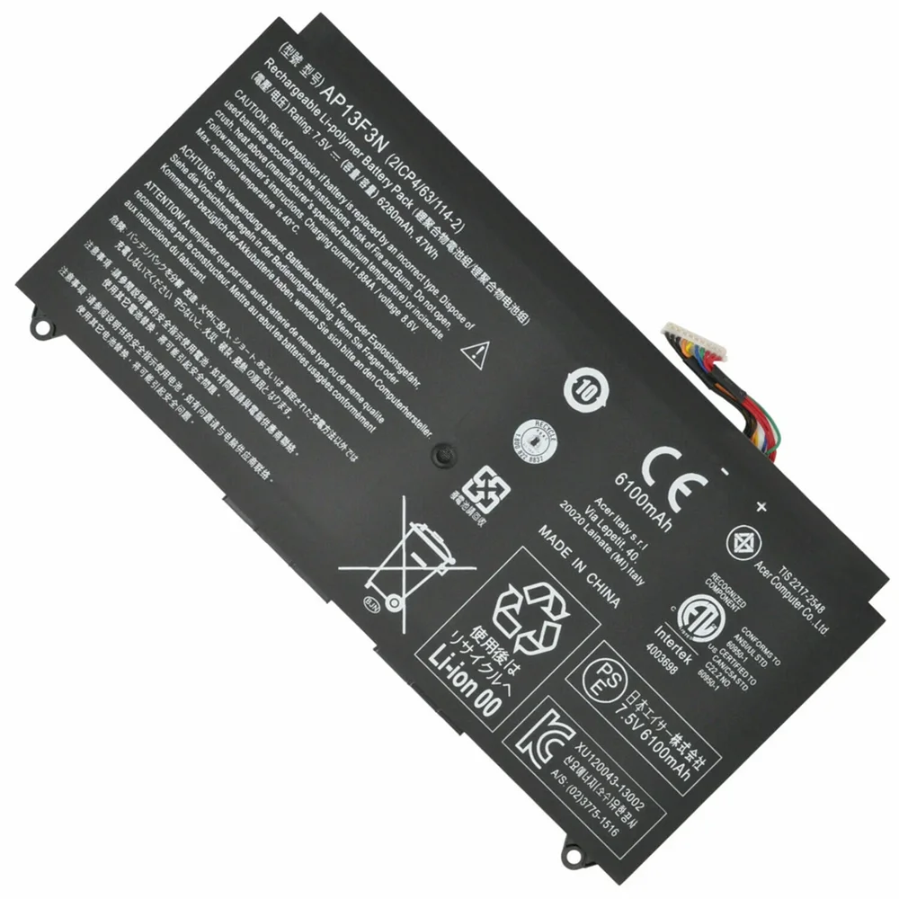 Фото Новая оригинальная батарея AP13F3N для Acer Aspire S7-392 S7-391-6822 Ultrabook 6280 мАч №3