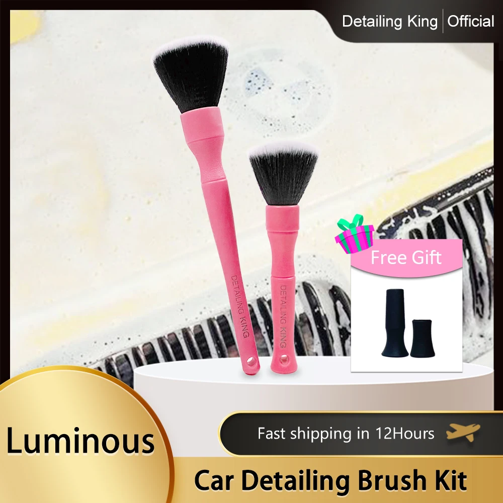 

Щетка для чистки автомобиля DetailingKing, светящаяся Ультрамягкая щетка для детейлинга, аксессуары для мытья автомобиля, инструменты для чистки ...