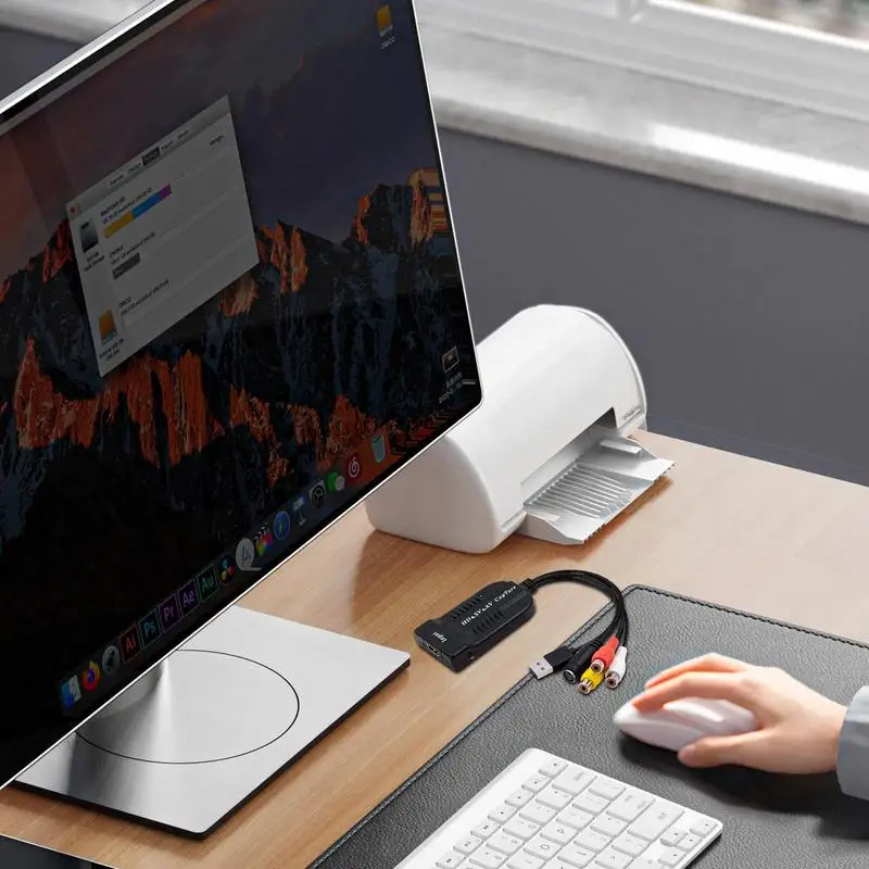 Устройство захвата аудио-видео USB 2.0 к RCA USB-адаптеру Преобразователь карты Кабели
