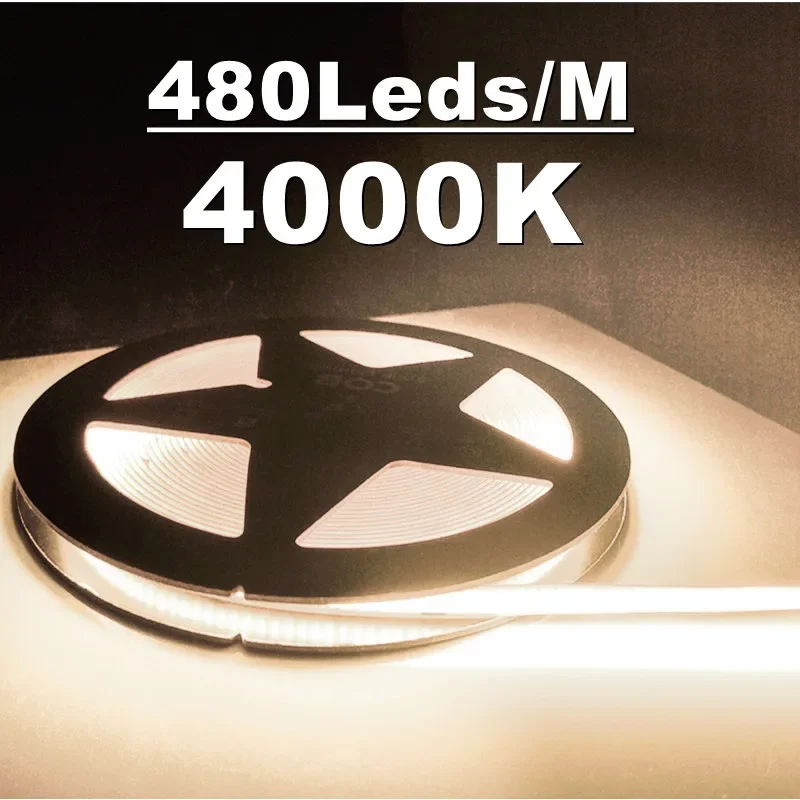 

Светодиодная лента Aswesaw COB 12В/24В 480leds/м 8мм