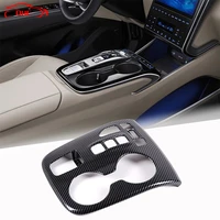 carbon fiber color car interior center console gear shift panel trim frame covers sticker for hyundai tucson l 2021 accessories