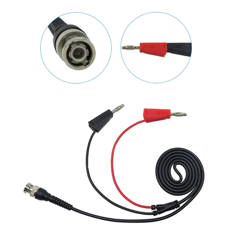 

BNC Male to 4mm Banana Plug Adapter,BNC Male Plug to 4mm Dual- Banana Jack- Socket Binding Post Splitter Connector