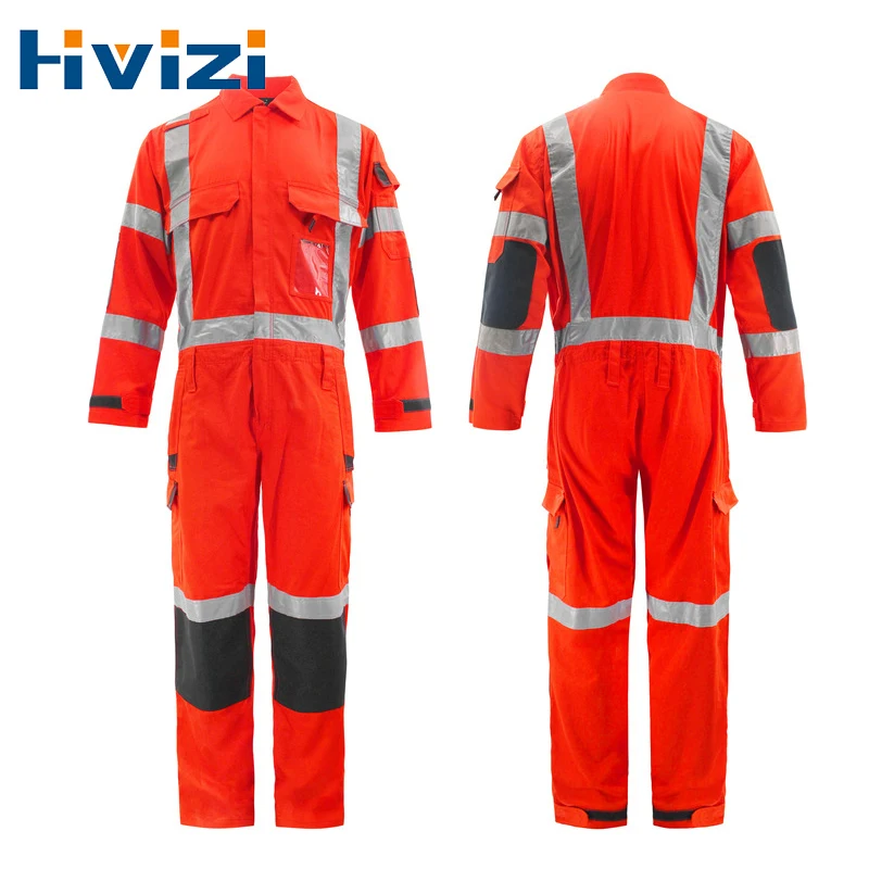 100% хлопок, одежда для сварки, рабочий костюм, Рабочая Униформа с длинным рукавом, светоотражающий защитный механический комбинезон для майн...