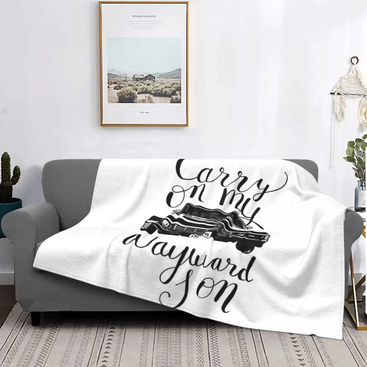 

Supernatural - Carry On My Blanket Bedspread On The Bed Thick Bed Blanket On The Bed Decorative Sofa Blankets