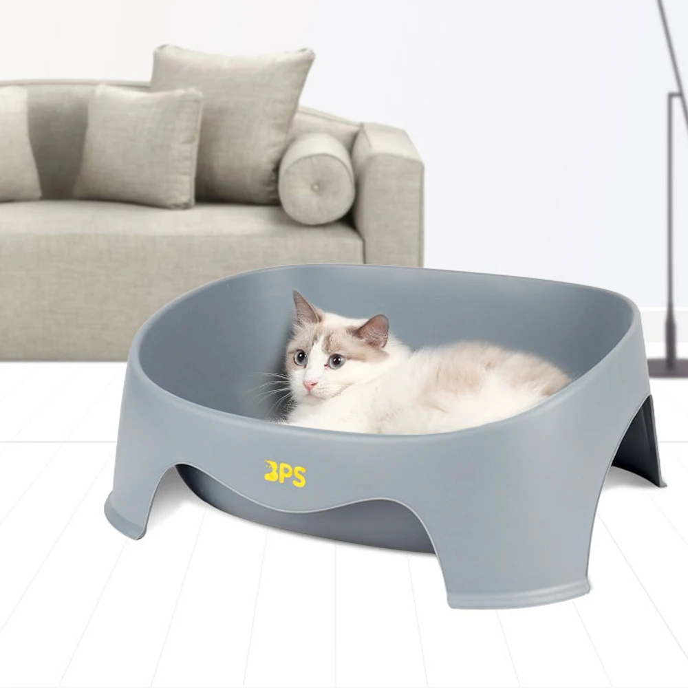 

Semi-Closed Cat Litter Basin Cat Litter Box Large Capacity Anti-Splash Cats Toilet Pet Sandbox Kitten Bedpan Cleaning Bath Basin