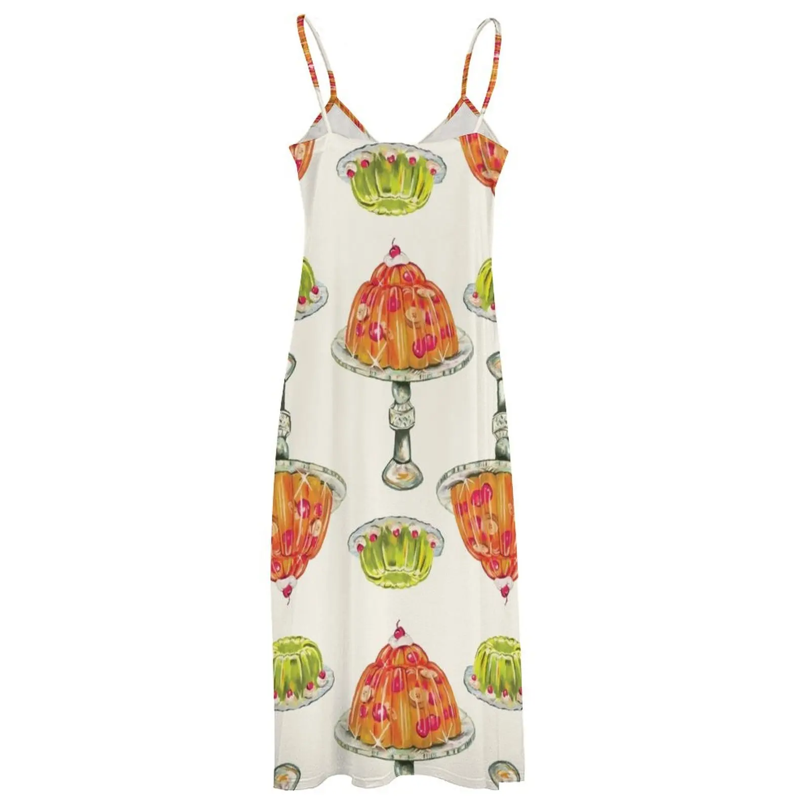 Винтажный узор вишневой и лаймовой железы. Милое ностальгическое кухонное