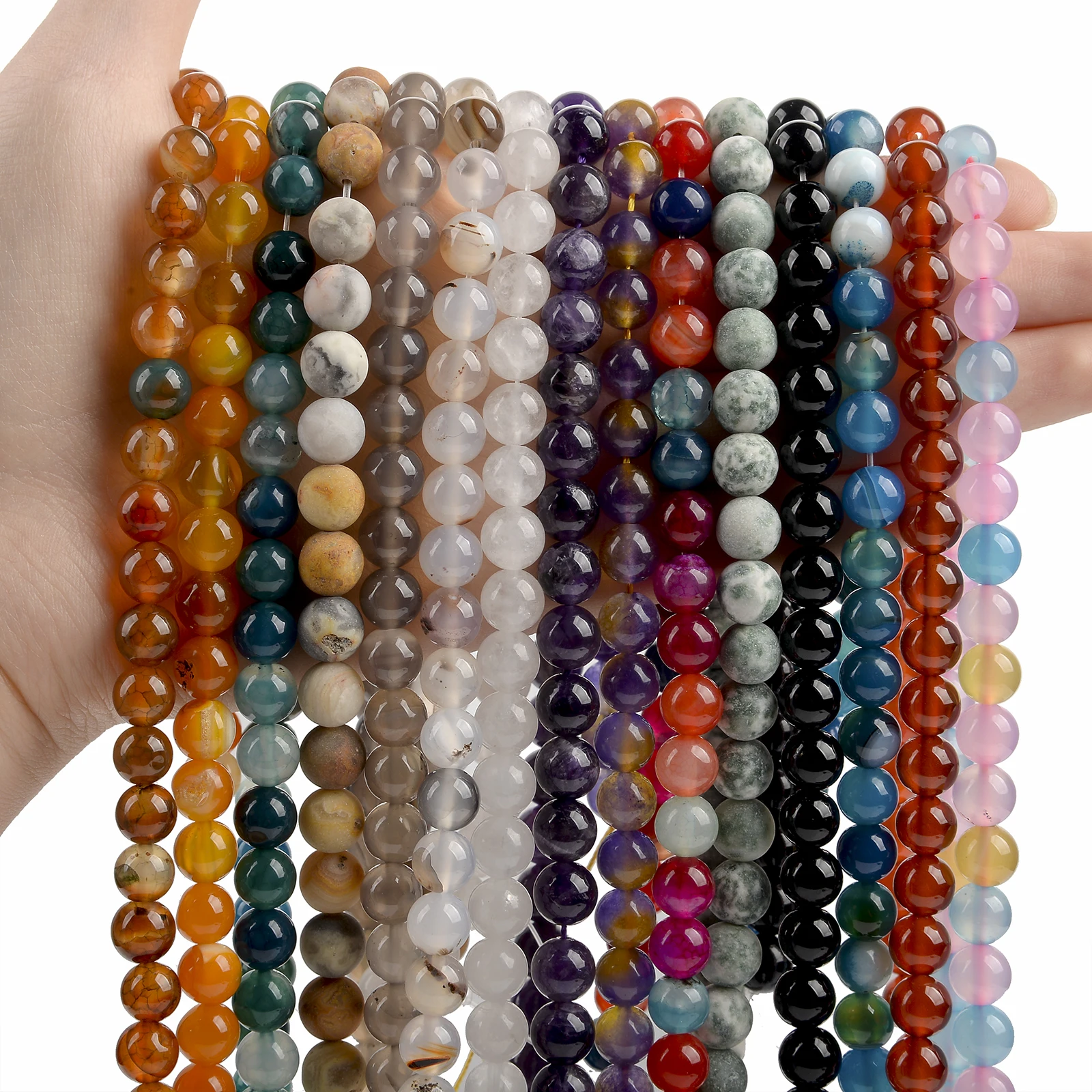 Бусины из натурального камня разноцветный турмалин искусственное стекло бусины