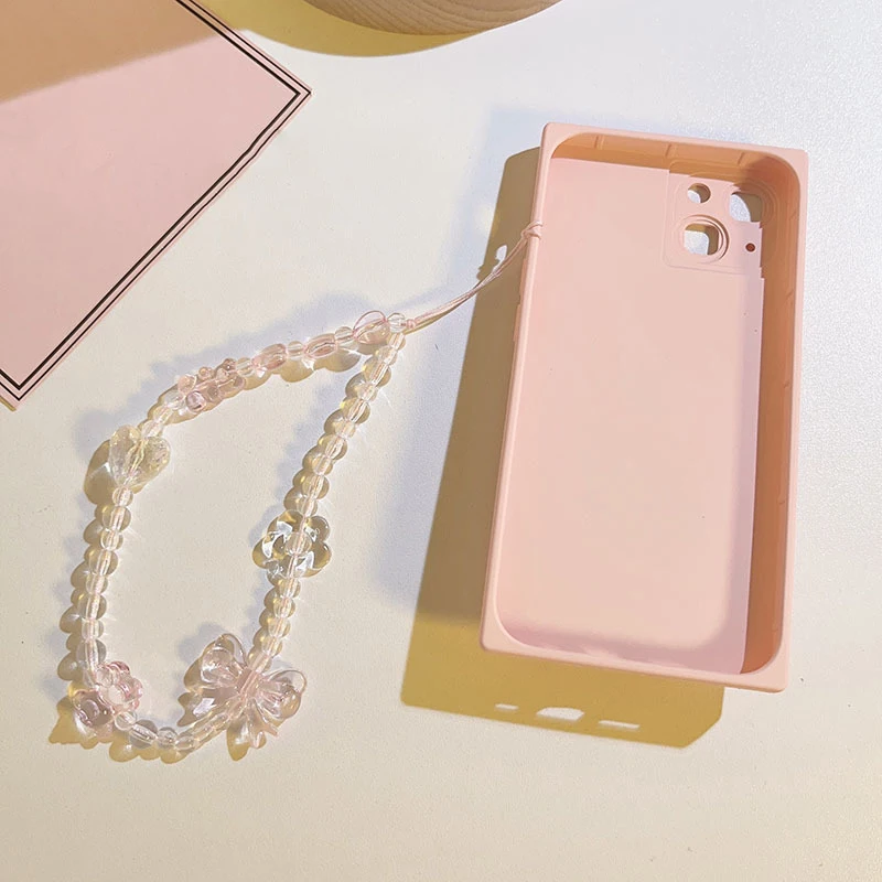 Цепочка для телефона с милым медведем бабочкой цветком модная подвеска ремешка