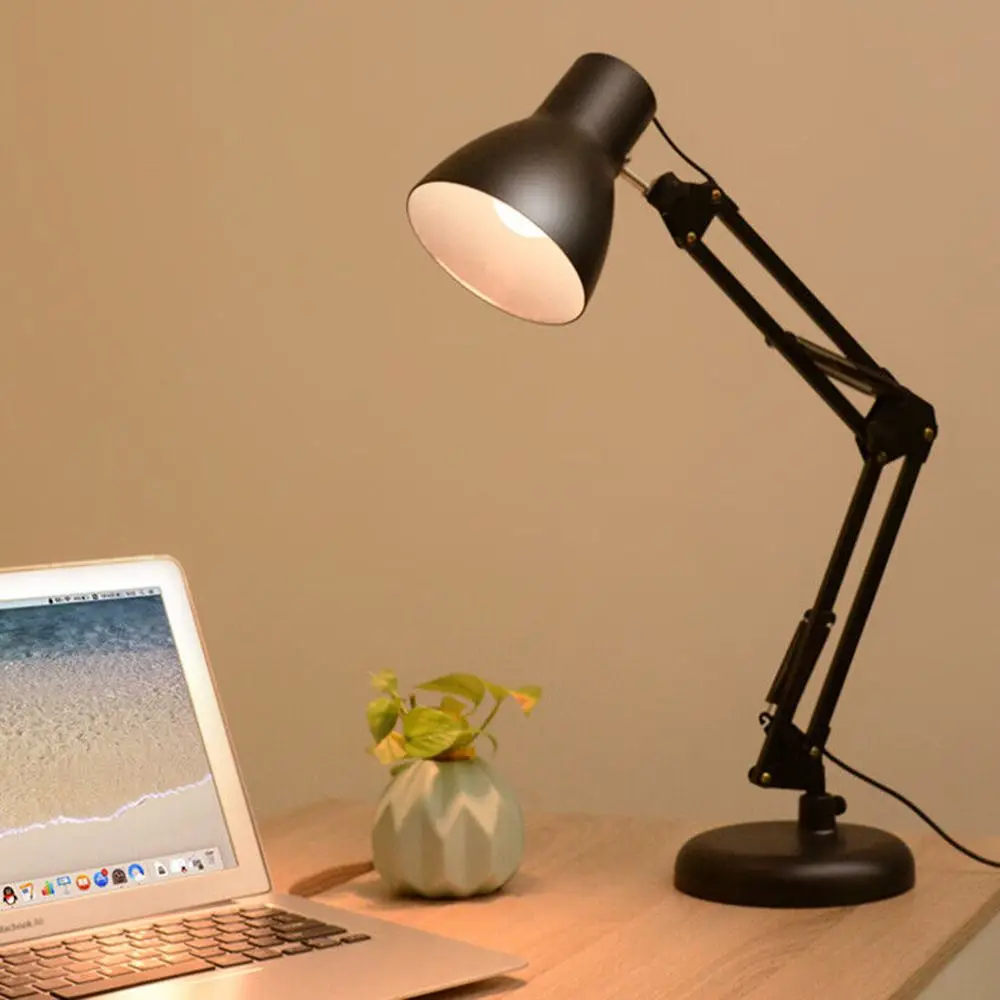

Home Reading Light Night Bedside Dimmer Table Lamp Desk Lamps Adjustable Black