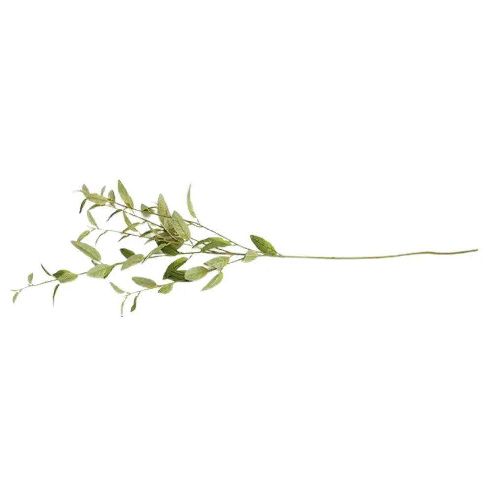 

1 Branch Chic Fake Plant Flexible UV-resistant Artificial Plant Decorative Artificial Leaves Stem